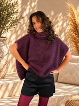 Pull manches 3/4 en laine et mohair – Femme