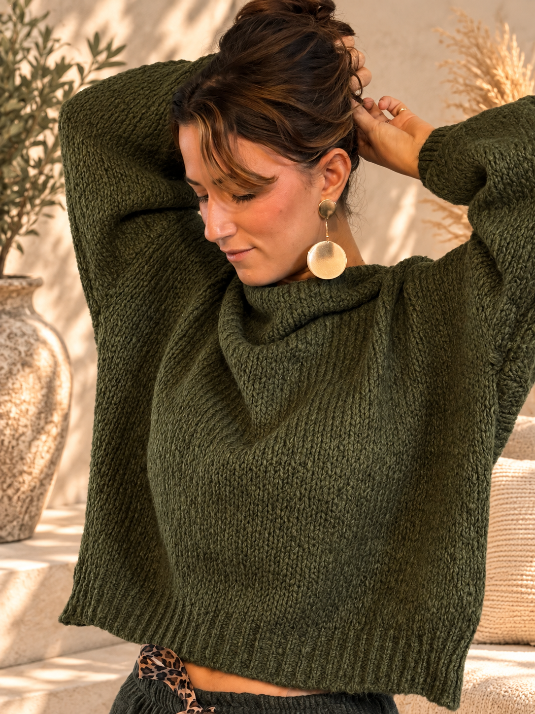 Pull doux croisé femme – Femme