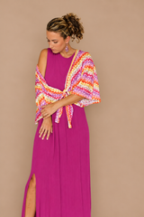 Tunique multicolore en dentelle – Femme