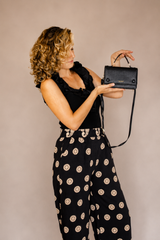 Sac à main noir en similicuir – Petit format