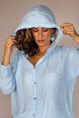Chemisier à capuche oversize – Femme