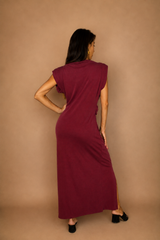 Robe longue à bijoux doré