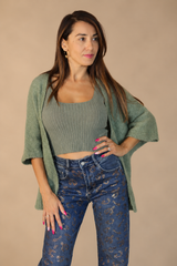 Gilet doux ouvert – Femme