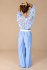 Pantalon fluide avec ceinture– Femme