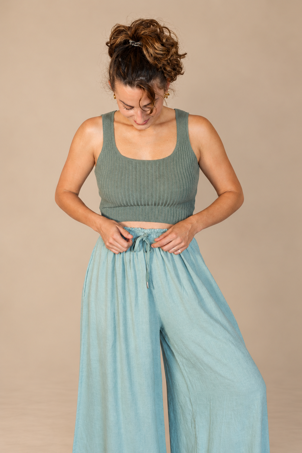 Pantalon fluide à lacets – Femme