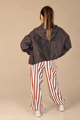 Veste bombers fine à capuche– Femme