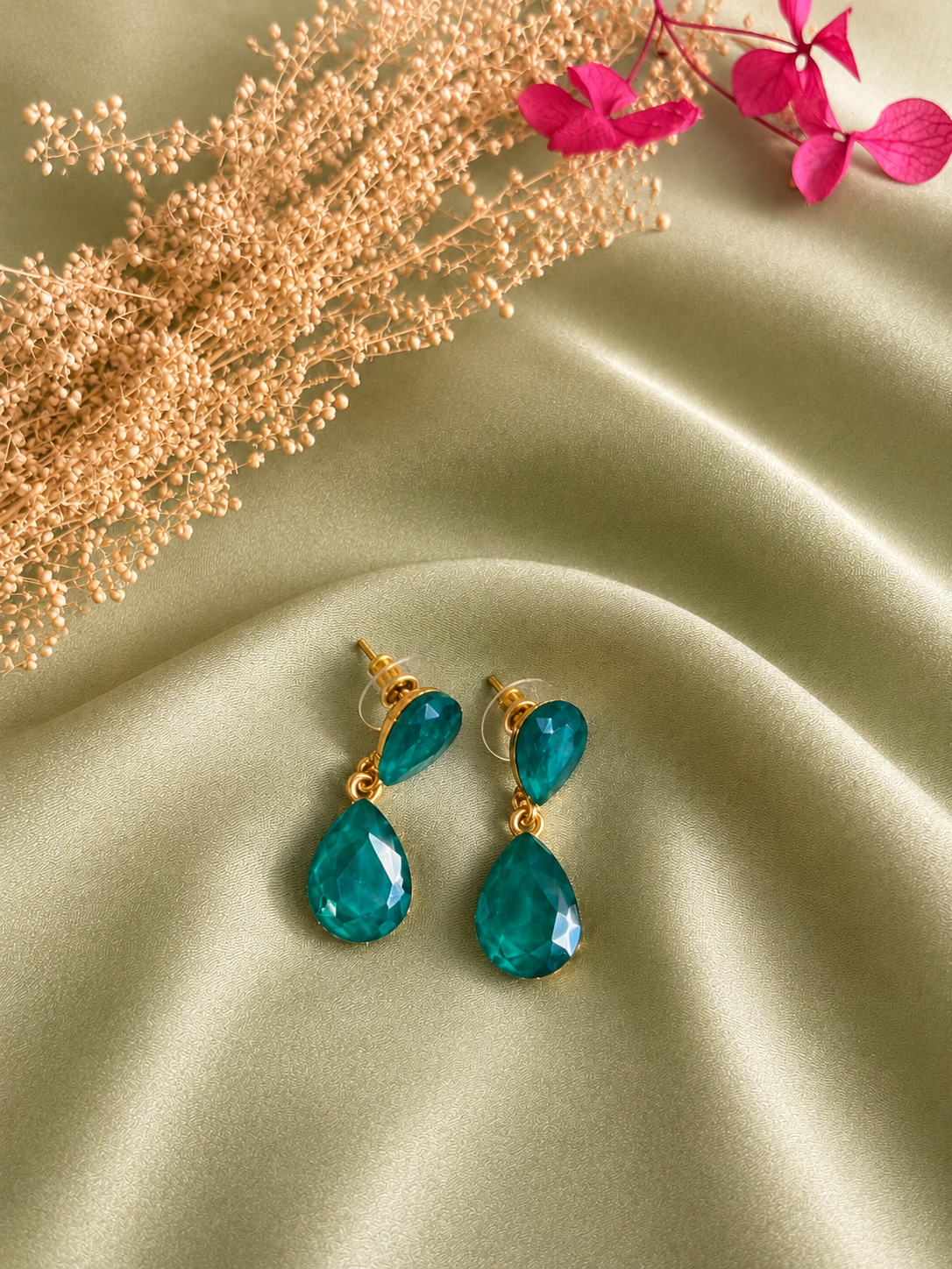 Boucles d'oreilles verte