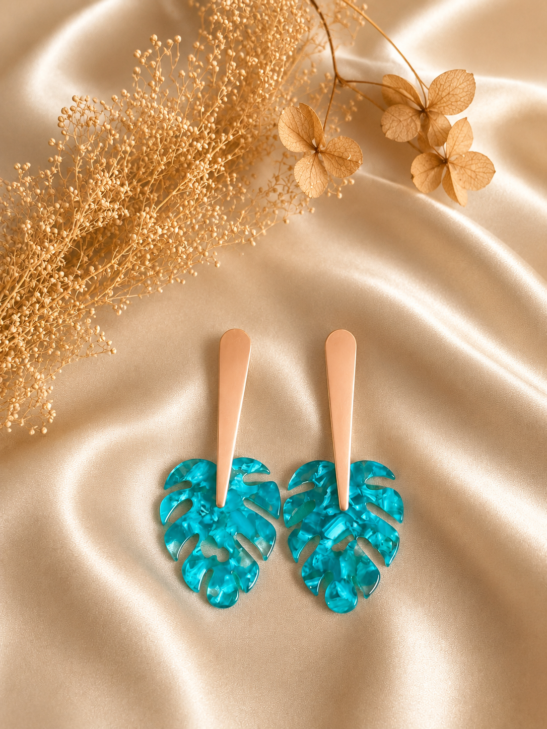 Boucles d’oreilles pendantes vertes