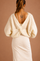 Pull croisé en laine – Femme