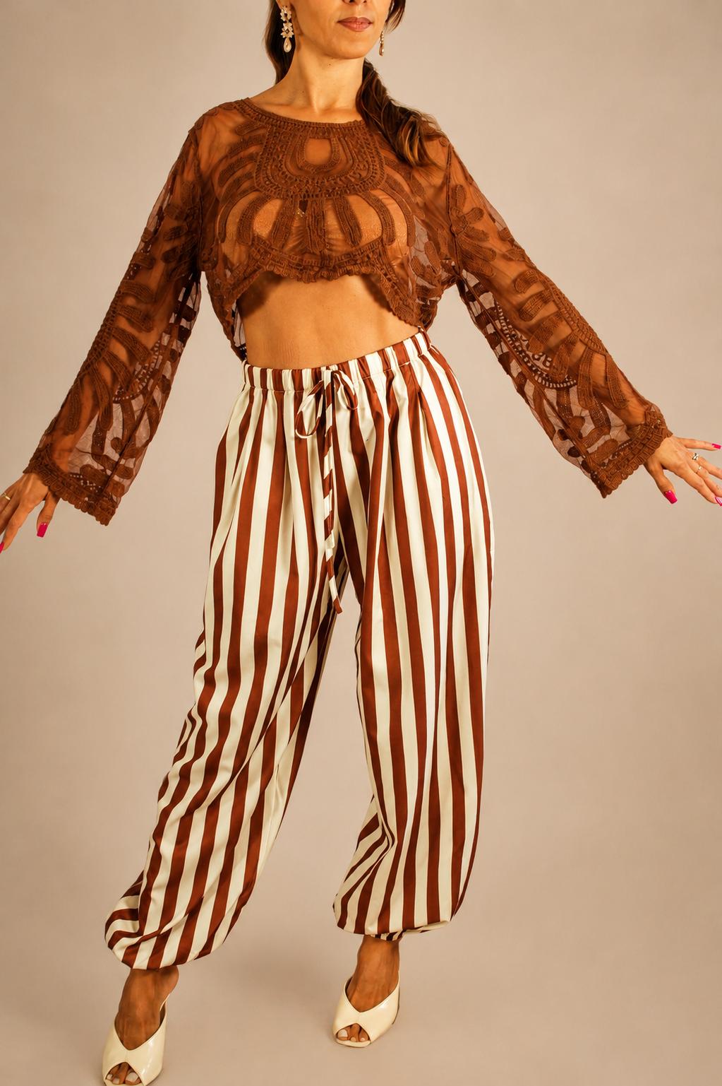 Top en dentelle brodé – Femme